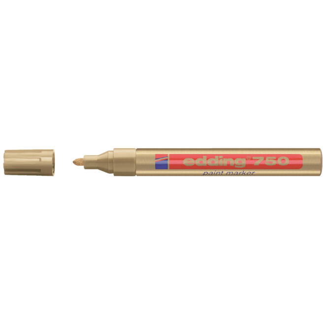 Viltstift edding 750 lakmarker rond 2-4mm goud