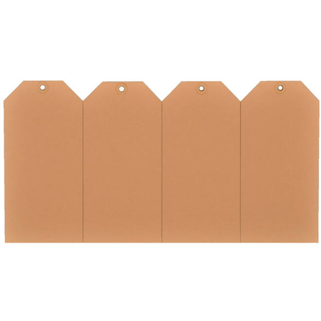 Label karton nr2 200gr 40x80mm chamois 1000stuks