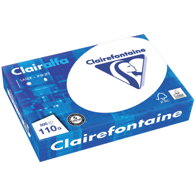 Kopieerpapier Clairefontaine Clairalfa A4 110gr wit 500vel