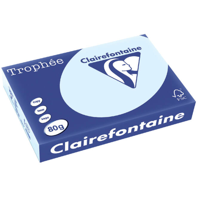 Kopieerpapier Trophee A4 80gr azuurblauw 500vel