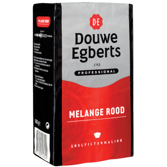 Koffie Douwe Egberts snelfiltermaling Melange Rood 500gr