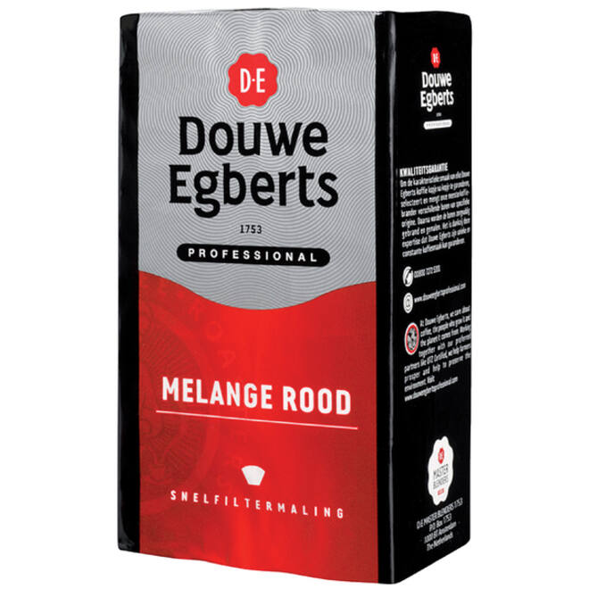 Koffie Douwe Egberts snelfiltermaling Melange Rood 500gr