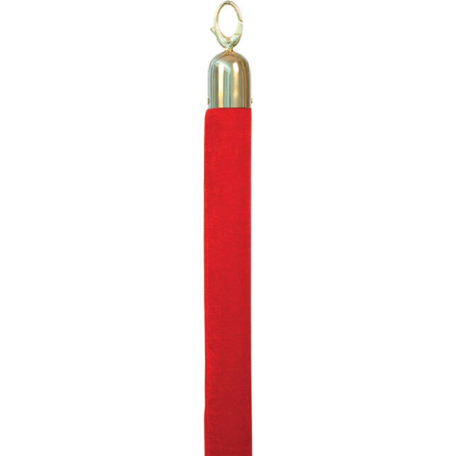 Afzetkoord Securit 150cm rood met goudkleurige knop