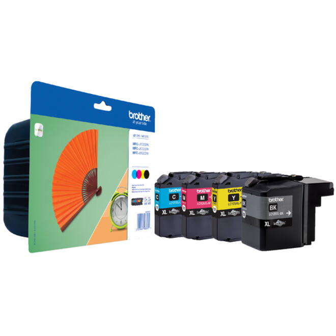 Inktcartridge Brother LC-129XLVALBP zwart + 3 kleuren
