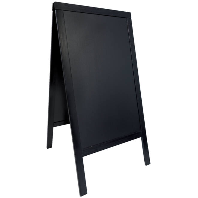 Stoepbord Securit 70x125x4cm zwart hout