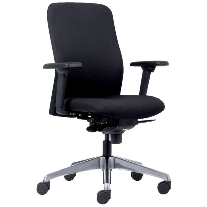 Bureaustoel Euroseats Milano synchroom zwart