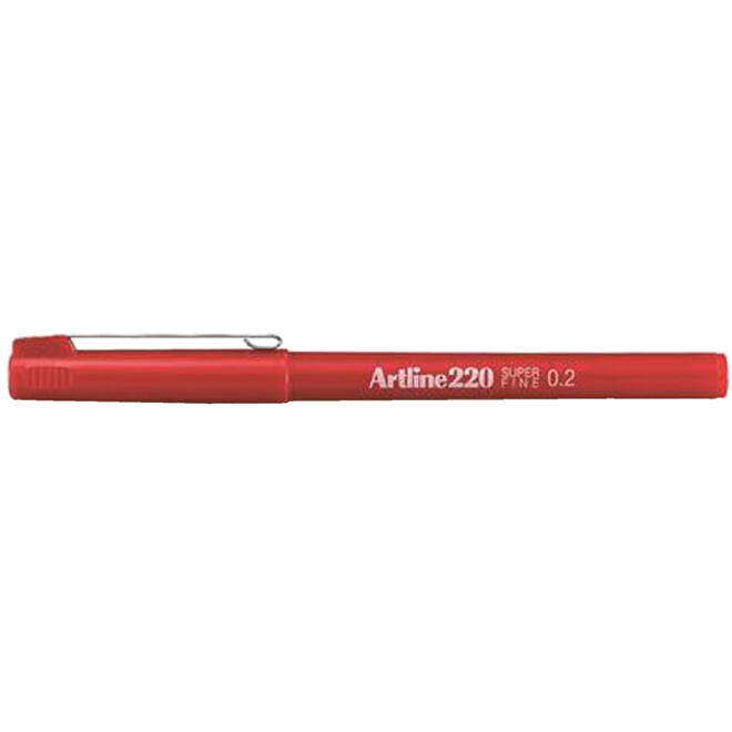 Fineliner Artline 220 rond super fijn rood