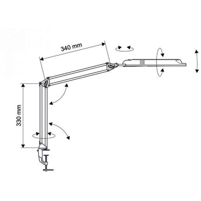 Bureaulamp MAUL Atlantic LED tafelklem zwart