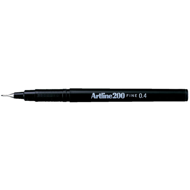 Fineliner Artline 200 rond fijn zwart