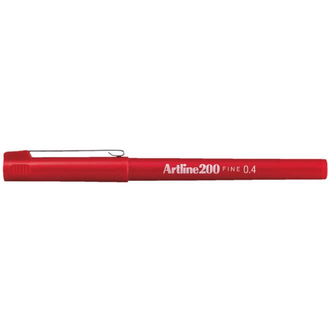 Fineliner Artline 200 rond fijn rood
