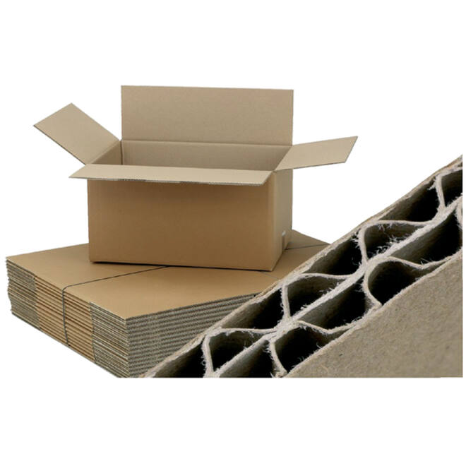 Verzenddoos CleverPack dubbelgolf 486x386x386mm bruin pak à 10 stuks