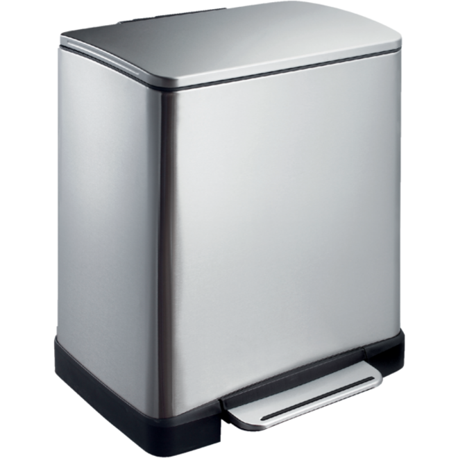 Afvalbak EKO E-Cube pedaalemmer 9+10liter RVS