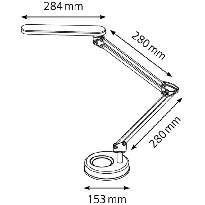 Bureaulamp Hansa led 4stars zilvergrijs