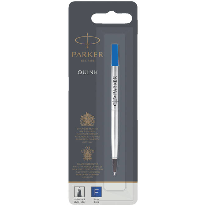 Rollerpenvulling Parker Quink fijn blauw blister à 1 stuk
