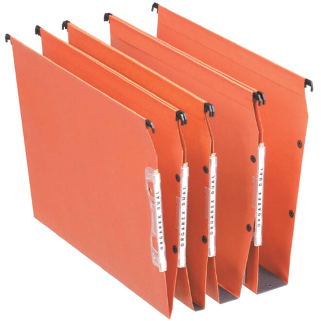Hangmap Esselte Orgarex Dual lateraal 345x275x15mm oranje