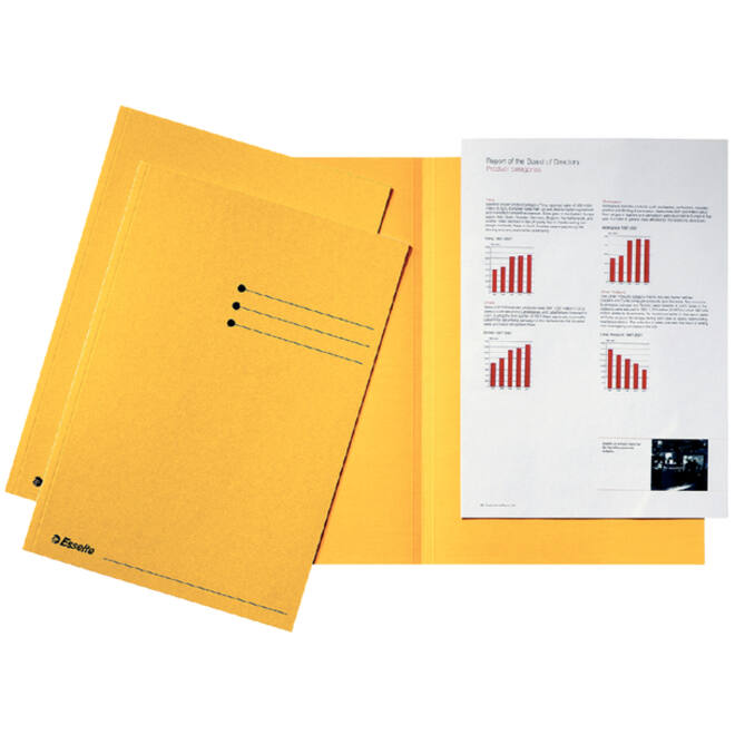 Vouwmap Esselte A4 manilla 180gr geel