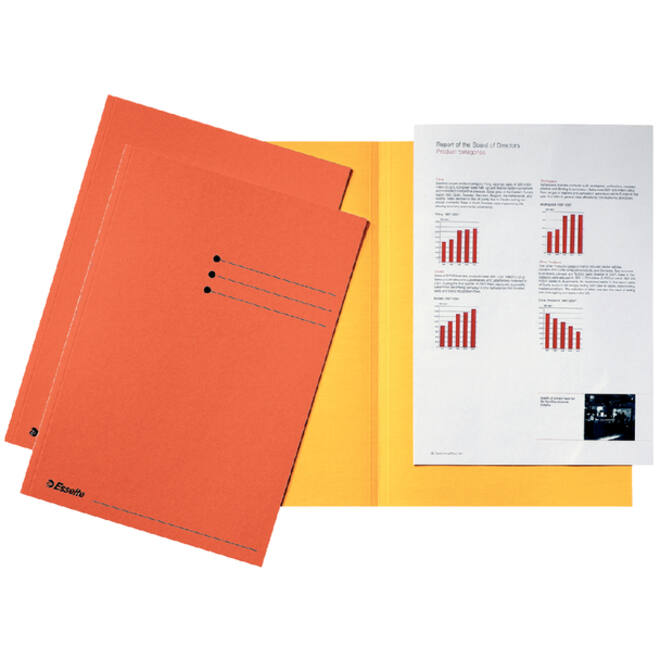 Vouwmap Esselte A4 manilla 180gr oranje