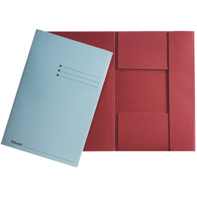 Dossiermap Esselte A4 3 kleppen manilla 275gr rood