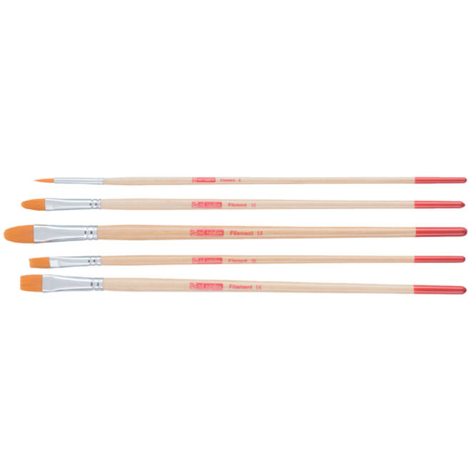 Penseel Talens Art Creation filament rond en plat set à 5 stuks
