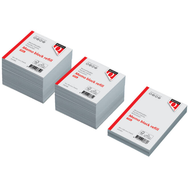 Memoblaadjes Quantore losbladig 90x90x90mm 900 vel