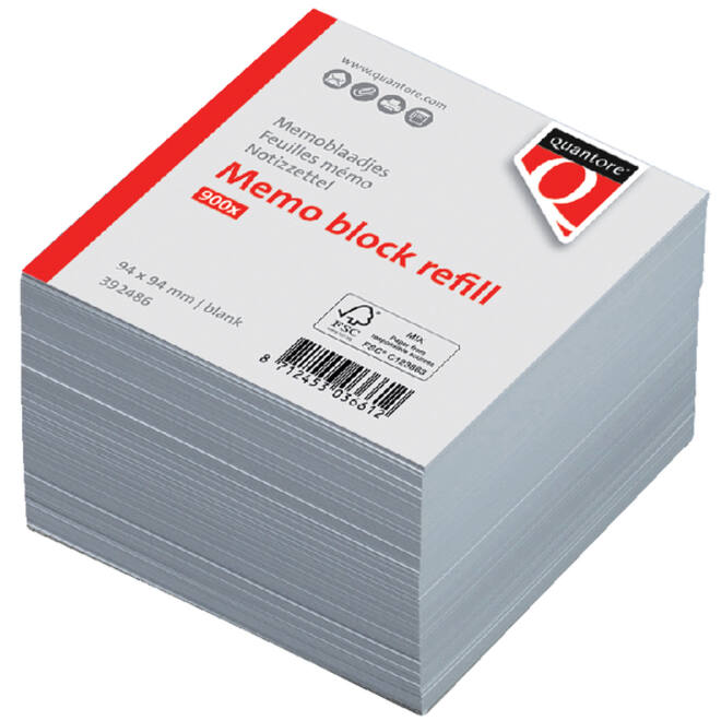 Memoblaadjes Quantore losbladig 94x94x90mm 900vel
