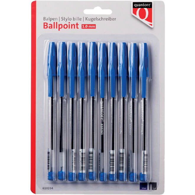 Balpen Quantore stick blauw blister