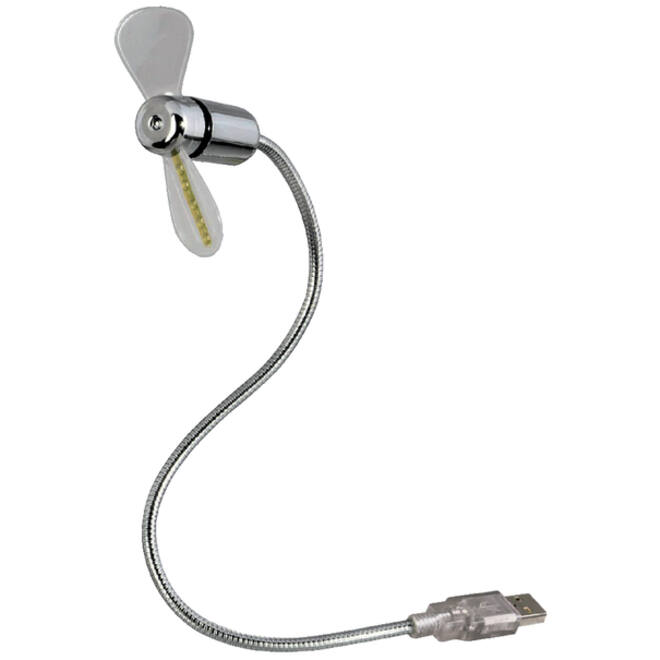 Ventilator Hama voor notebook zwanenhals USB zilvergrijs