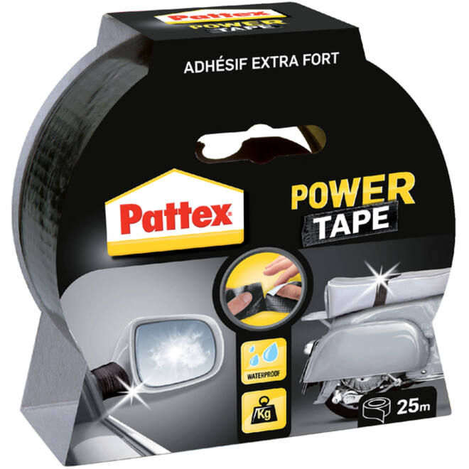 Plakband Pattex Power Tape 50mmx25m zwart
