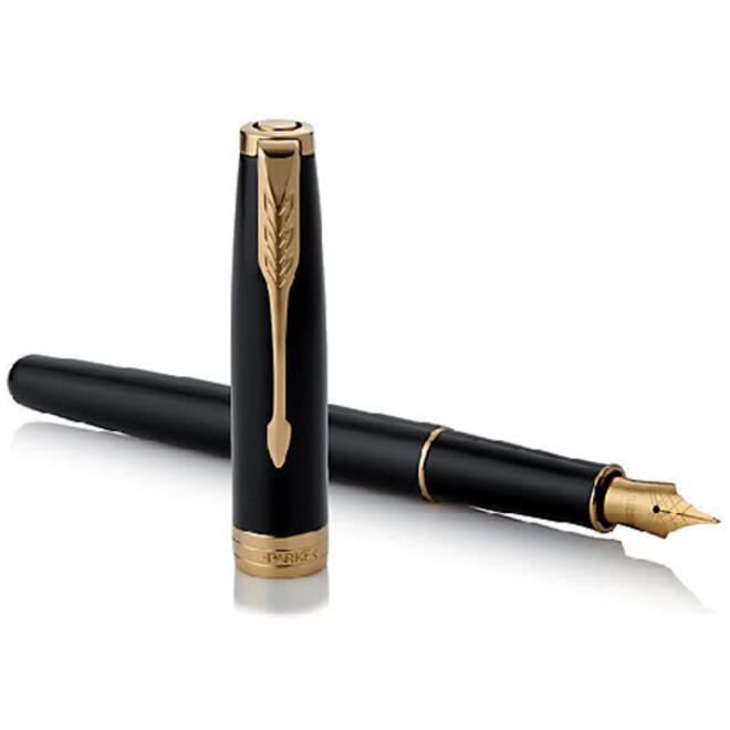 Vulpen Parker Sonnet black lacquer GT fijn