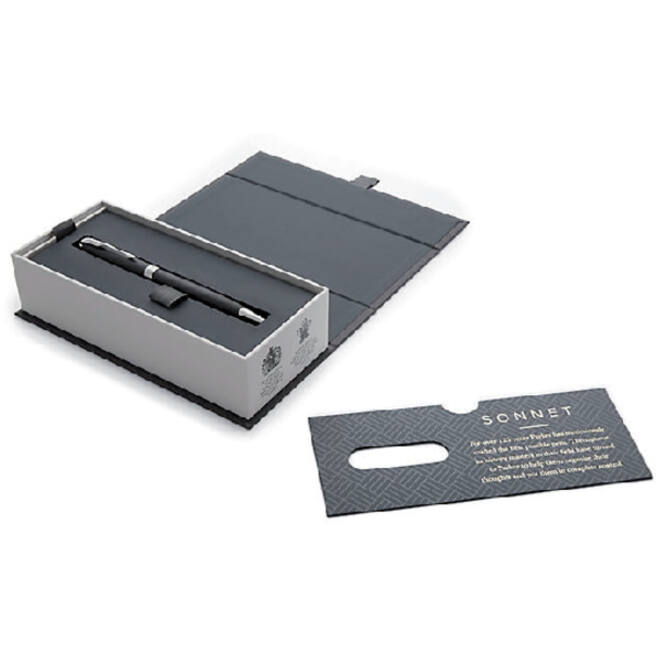 Balpen Parker Sonnet matte black lacquer CT medium