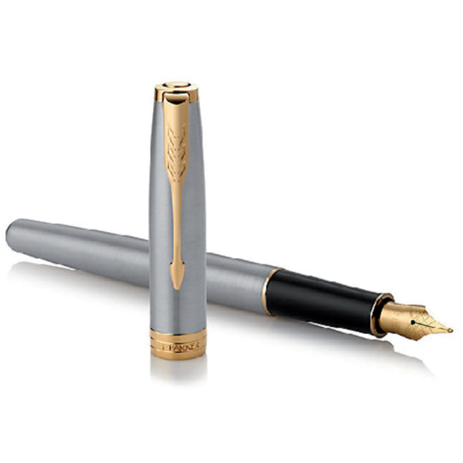 Vulpen Parker Sonnet stainless steel GT fijn
