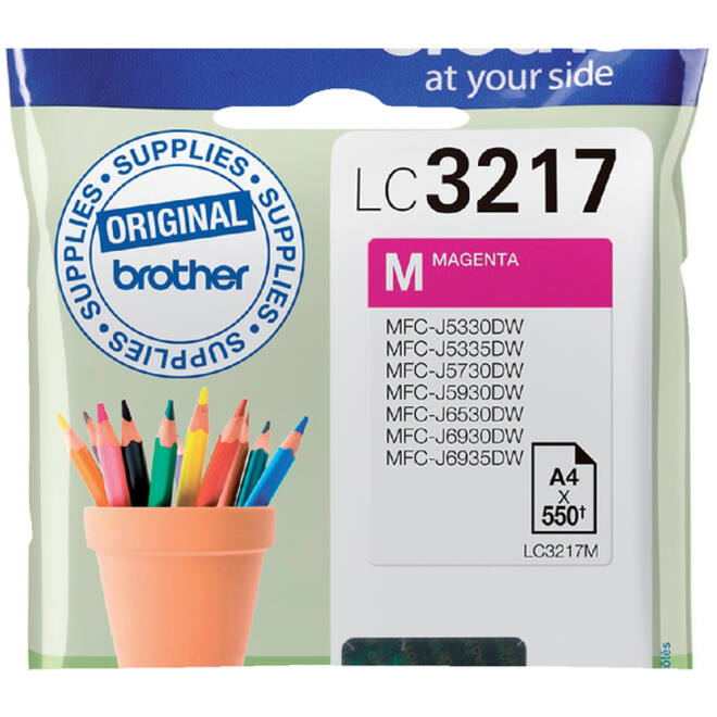 Inktcartridge Brother LC-3217M rood