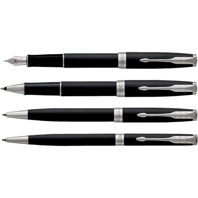 Balpen Parker Sonnet matte black lacquer CT medium