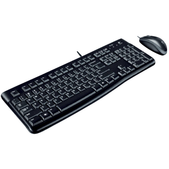 Toetsenbord Logitech K120 Qwerty +muis zwart