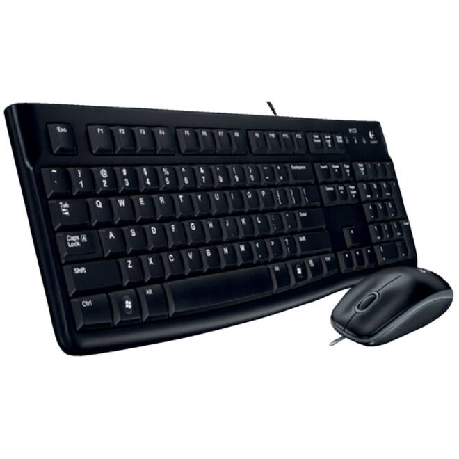 Toetsenbord Logitech K120 Qwerty +muis zwart