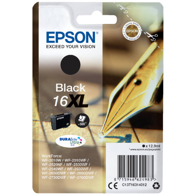 Inktcartridge Epson 16XL T1631 zwart