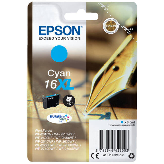 Inktcartridge Epson 16XL T1632 blauw