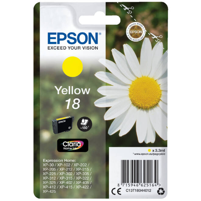 Inktcartridge Epson 18 T1804 geel