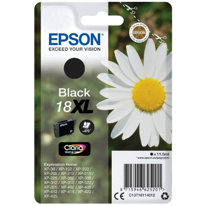 Inktcartridge Epson 18XL T1811 zwart