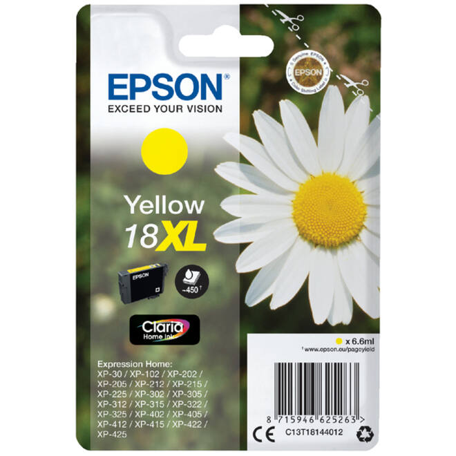 Inktcartridge Epson 18XL T1814 geel