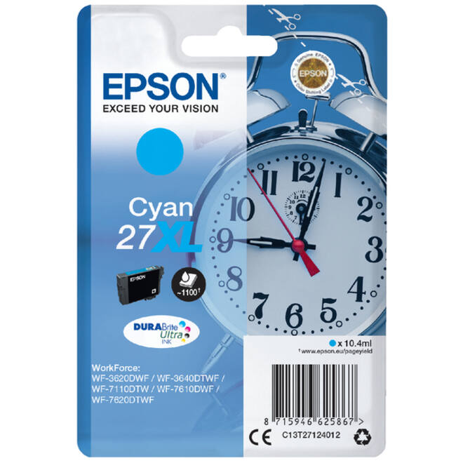 Inktcartridge Epson 27XL T2712 blauw