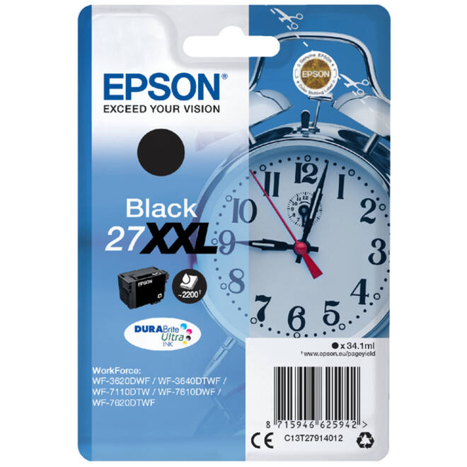 Inktcartridge Epson 27XXL T2791 zwart