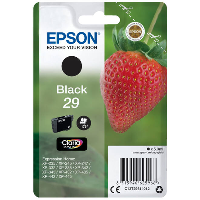 Inktcartridge Epson 29 T2981 zwart