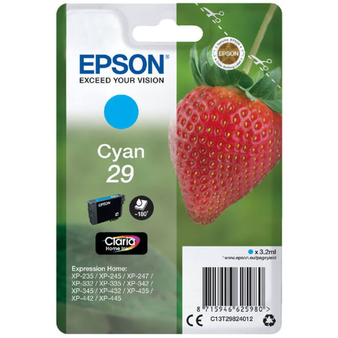 Inktcartridge Epson 29 T2982 blauw