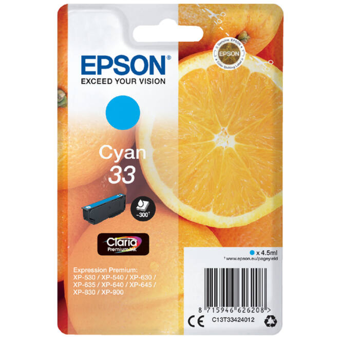 Inktcartridge Epson 33 T3341 blauw