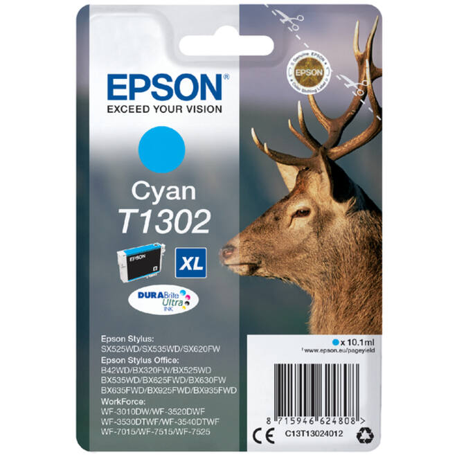 Inktcartridge Epson T1302 blauw