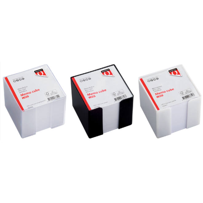 Memokubus Quantore 10x10x9cm zwart met 900vel