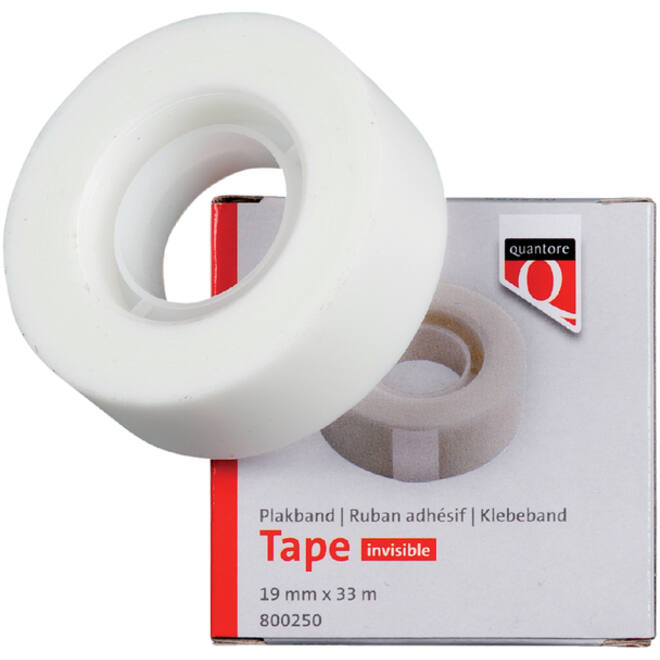 Onzichtbaar plakband Quantore 19mmx33m