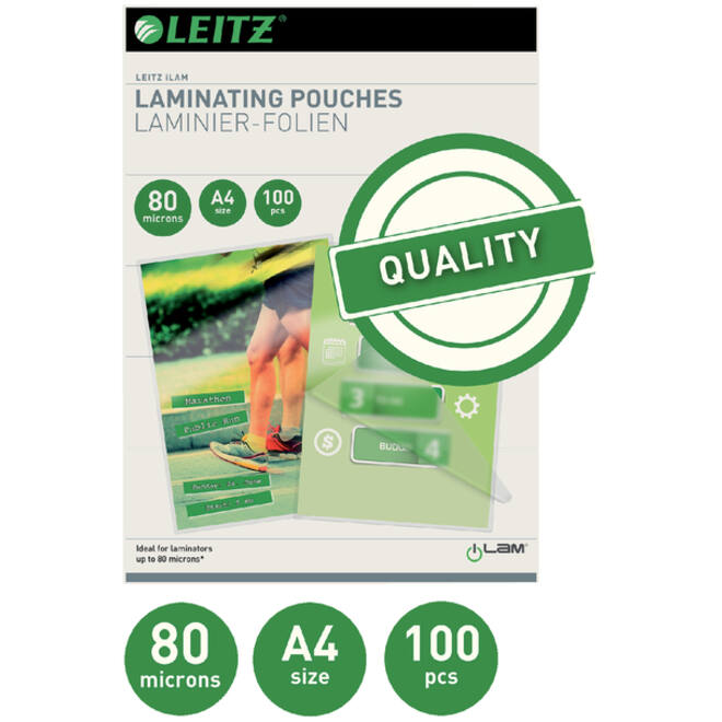 Lamineerhoes Leitz iLAM A4 2x80micron EVA 100stuks