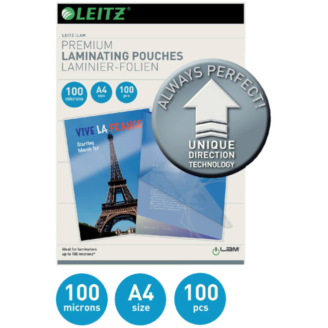 Lamineerhoes Leitz iLAM A4 2x100micron 100stuks